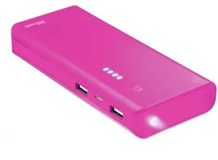 Trust Primo Powerbank 10 000 różowy 22749 - Powerbanki - miniaturka - grafika 1