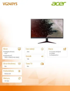 Acer Nitro VG240YSbmiipx Czarny (UM.QV0EE.S01) - Monitory - miniaturka - grafika 6