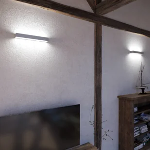 Euluna Kinkiet LED Mera, 40 cm aluminium, 4 000 K - Lampy ścienne - miniaturka - grafika 1
