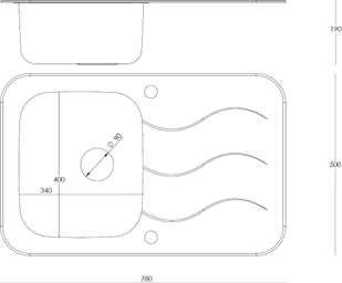 QUADRON Zlew GLEN 211 szkło białe + złoty HB8078SB3FG1 - Zlewozmywaki - miniaturka - grafika 2
