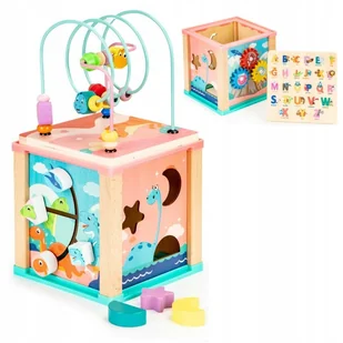 Sorter drewniany Kostka Edukacyjna klocki - Sortery dla dzieci - miniaturka - grafika 5