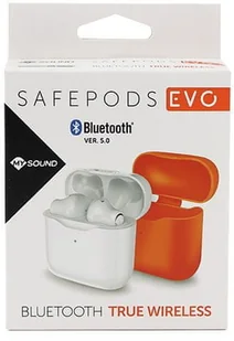 Meliconi 497417 SAFE PODS EVO WH pomarańczowe - Słuchawki - miniaturka - grafika 1