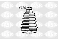 Przeguby i półosie - SASIC Zestaw osłon, półoż napędowa 4003460 - miniaturka - grafika 1