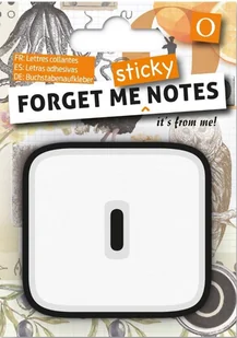 IF Forget me sticky notes kart samoprzylepne litera O - Zakładki do książek - miniaturka - grafika 2