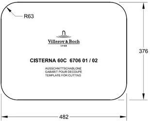Villeroy & Boch Cisterna 60C Premiumline 6706 01 TR - Zlewozmywaki - miniaturka - grafika 5