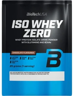BioTech USA Iso Whey Zero 25 g czarny biszkopt - Odżywki białkowe - miniaturka - grafika 1
