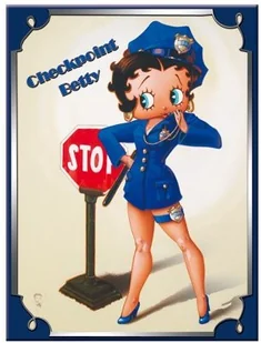 Art Nostalgic 14064 Betty Boop stop, magnes, 8 x 6 cm - Dekoracje domu - miniaturka - grafika 1