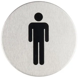 Sanitario Oznaczenie toalet metalowe okrągłe WC męskie - Akcesoria łazienkowe - miniaturka - grafika 1