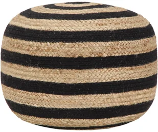 vidaXL vidaXL Ręcznie robiony puf, czarny, 45 x 30 cm, juta - Pufy i podnóżki - miniaturka - grafika 1