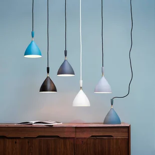 Lampa wisząca retro Dokka, stal, biała - Lampy sufitowe - miniaturka - grafika 5