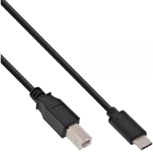 InLine Kabel USB USB C USB B M/M Czarny 0.5m 35766 - Kable USB - miniaturka - grafika 1