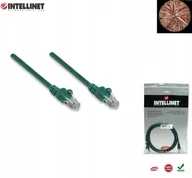 Patchcordy - Intellinet PatchCord 100% miedź Cat.5e Utp, 2m, zi - miniaturka - grafika 1