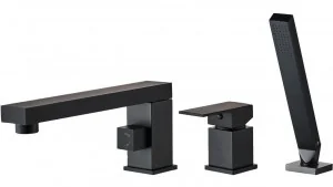 Rea B6630 Glen Black Bateria nawannowa 3otworowa - Baterie wannowe i prysznicowe - miniaturka - grafika 1