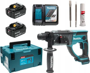 Makita Młotowiertarka DHR202RTJ 18V 1,9J 2 x 5Ah - Zestawy narzędziowe - miniaturka - grafika 1
