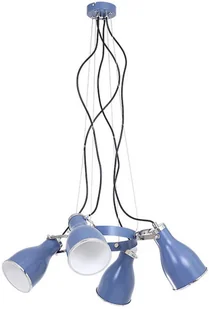 Lampa wisząca Bjorn 4 x 60 W E27 niebieska 9211 - Lampy sufitowe - miniaturka - grafika 1