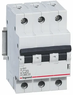LEGRAND nadprądowy Legrand 3P-C20A - Bezpieczniki elektryczne - miniaturka - grafika 1