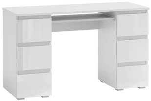 Topeshop Biurko komputerowe TOPESHOP, białe, 130x77,x50 cm - Biurka - miniaturka - grafika 1