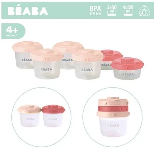 Beaba Zestaw słoiczków Clip 6 szt. 60 ml i 120 ml pink - Akcesoria do karmienia - miniaturka - grafika 6