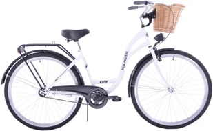 KOZBIKE (K51) 28 1S biało-czarny K51-S1CZ - Rowery - miniaturka - grafika 1
