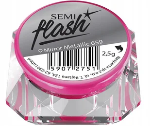 Semilac SEMIFLASH EFEKT LUSTRA MIRROR NR 659 METALIC - Ozdoby do paznokci - miniaturka - grafika 4