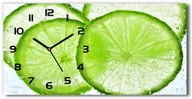 Zegary - Zegar ścienny szklany Limonki pod wodą - miniaturka - grafika 1