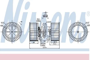 NISSENS Wentylator wnętrza NISSENS 87114 - Uszczelki silnikowe - miniaturka - grafika 1