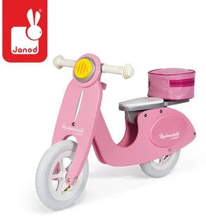 Janod Scooter  Mademoiselle różowy - Rowerki biegowe - miniaturka - grafika 1