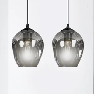EULUNA Lampa wisząca Starla 2-punktowa, szkło grafitowe - Lampy sufitowe - miniaturka - grafika 7