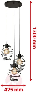 Briloner Lampa wisząca Black Steel 4870, 1-punktowa - Lampy sufitowe - miniaturka - grafika 2