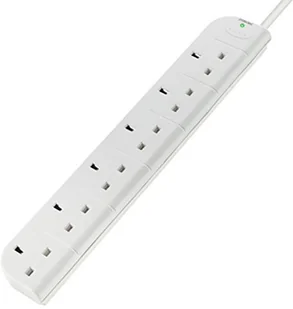 Belkin E-Series 6 Socket, 1-metre SurgeStrip F9E600UK1M - Kable - miniaturka - grafika 1