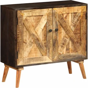 vidaXL Szafka z litego drewna mango, 85 x 30 x 75 cm - Komody - miniaturka - grafika 8