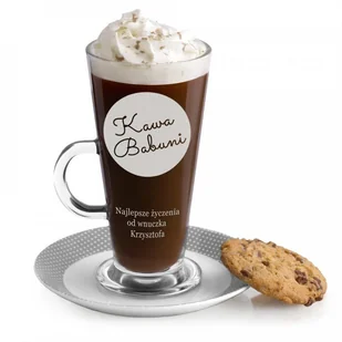 Murrano Grawerowana szklanka do Latte SKLAT-041 - Szklanki - miniaturka - grafika 3