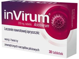 Aflofarm InVirum 200mg x30 tabletek - Problemy skórne - miniaturka - grafika 1