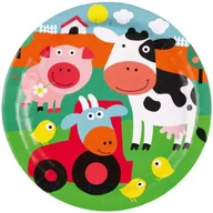 Dekoracje i nakrycia stołu na imprezę - Amscan Talerzyki papierowe "Farma", 23 cm, 8 szt 9900374 - miniaturka - grafika 1