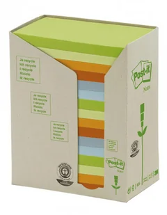 Post-It Karteczki EKO pastelowy 655-1RPT 76x127 - Etykiety samoprzylepne i bloki etykiet - miniaturka - grafika 1