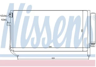 NISSENS Chłodnica klimatyzacji - skraplacz 94848 - Akcesoria do klimatyzacji i ogrzewania - miniaturka - grafika 1