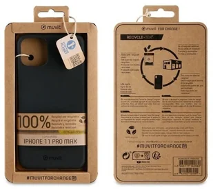 Muvit Etui Recycle-tek do iPhone 11 Pro Max czarne - Etui i futerały do telefonów - miniaturka - grafika 3