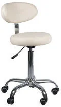 Beauty System Taboret kosmetyczny z opar. BD-9934 kremowy - Krzesła i taborety kosmetyczne - miniaturka - grafika 1