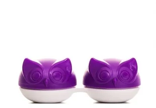Bonasse Pojemnik do soczewek Qcase - purpurowa sowa 306 - Akcesoria do soczewek kontaktowych - miniaturka - grafika 1