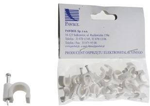 Pawbol Trzymaki do kabli fi 8 mm 25 szt. - Inne akcesoria elektryczne - miniaturka - grafika 1