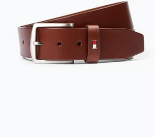 Tommy Hilfiger Męski pasek skórzany, beżowy - Paski - miniaturka - grafika 1