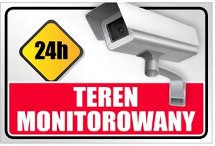 Teren Monitorowany Tabliczka 20x30 Pcv 5mm - Akcesoria do ogrodzeń - miniaturka - grafika 1