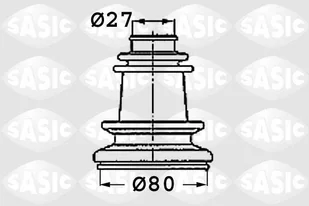 SASIC Zestaw osłon, półoś napędowa 4003409 4003409 - Układ napędowy - akcesoria - miniaturka - grafika 1