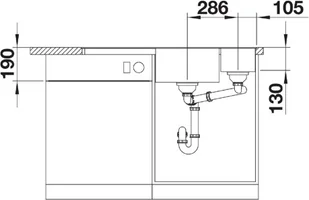 Blanco AXIA III 6S-F szarość skały prawa 523490 - Zlewozmywaki - miniaturka - grafika 5
