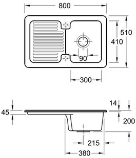 Villeroy & Boch Condor 45 674502RW - Zlewozmywaki - miniaturka - grafika 3