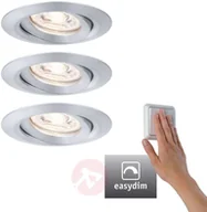 Oprawy, klosze i abażury - Paulmann Nova mini Plus LED EasyDim 3szt aluminium - miniaturka - grafika 1