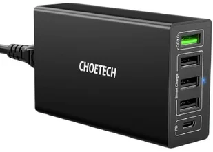 CHOETECH Ładowarka sieciowa CHOETECH Q3-4U2Q Czarny - Ładowarki do telefonów - miniaturka - grafika 8