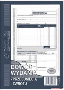 Michalczyk&Prokop 316-3 DW Dowód wydan.prze.zwro - Druki akcydensowe - miniaturka - grafika 1