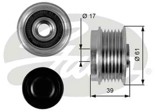 GATES Alternator - sprzęgło jednokierunkowe GATES OAP7042 - Uszczelki silnikowe - miniaturka - grafika 1