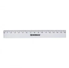 Donau Linijka 16cm, transparentna DN068 - Linijki, ekierki - miniaturka - grafika 1